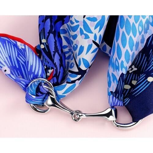 New Chic Metal Scarf buckle Chain OL Scarf Square Silk Scarf Fashion Accessory Lazy Womens kerchief buckle s Wholesale Jewelry