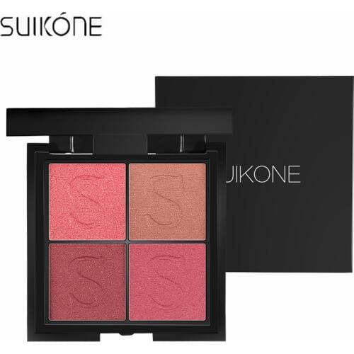 SUIKONE Brand Makeup Palette 4 Colors Shimmer Matte Pigment Eye Shadow Cosmetics Set Smoky Glitter Eyeshadow Palette Earth Color