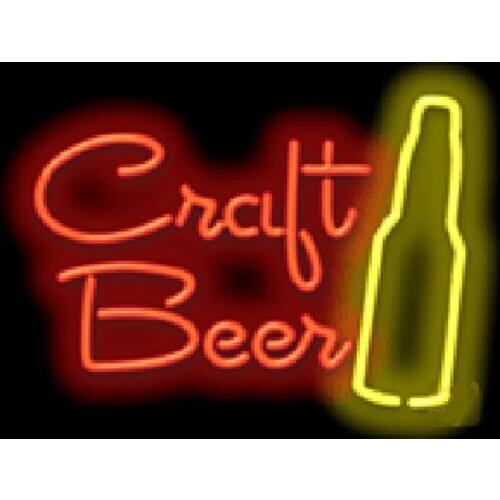 Craft Beer Bottle Custom Handmade Real Glass Tube Bar KTV Store Advertise Party Home Decoration Display Sign Neon Light 24"X20"