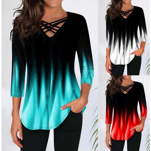 Casual Loose Women Blouses Shirts Womens Fashion Sexy Off-the-shoulder Long-sleeve Colour Printing Tunic Tops Blouse blusa femi
