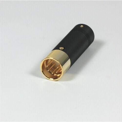 Gold-plated HIFI audio plug Five-core Cannon XLR plug 10mm