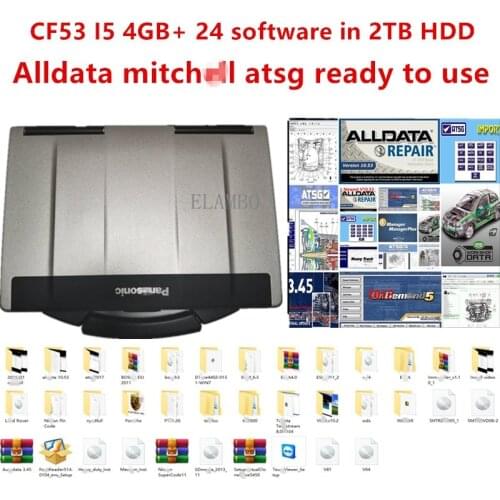 2021 auto repair Alldata mi.chell atsg 24 softwarein 2TB HDD with Panasonic CF-53 cf 53 4GB card CPU I5 Laptop Anti-Corrosion