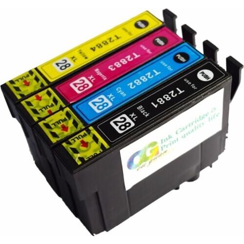 Compatible for Ink Cartridge Replacements for Epson 288XL High Yield (1 Black, 1 Cyan, 1 Magenta, 1 Yellow, 4-Pack)