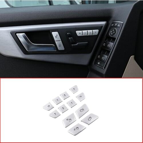 Alloy For Mercedes Benz E GLK Class GLS GLE ML320 400 450 E212 X204 Door Lock Seat Memory Button Decoration Trim Car Accessory