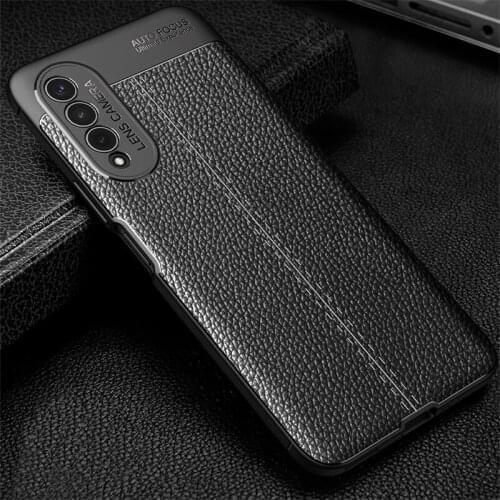 10Pcs/Lot Slim PU Leather Grain Phone Case For Huawei Honor Play 5T 50SE X20 SE 50 Pro Texture Cover