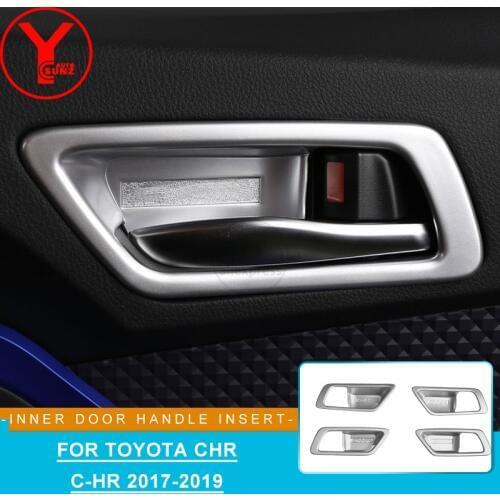 YCSUNZ chrome car door handle protector for toyota c-hr accessories ABS parts For toyota chr 2018 accessories interior 2017 2019