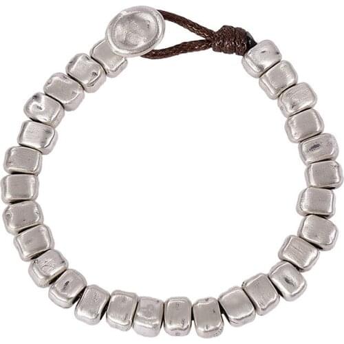 S990 pure silver retro old personality Korean temperament fashion ladies sterling silver bracelet bracelet hand rope
