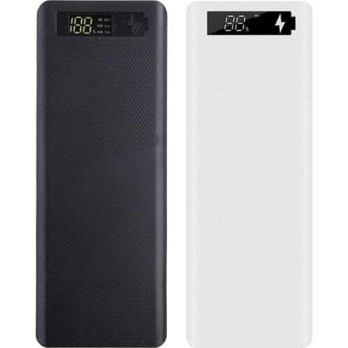 LCD Display DIY 10x18650 Battery Case Power Bank Shell Portable External Box without Battery Powerbank Protector Q81E