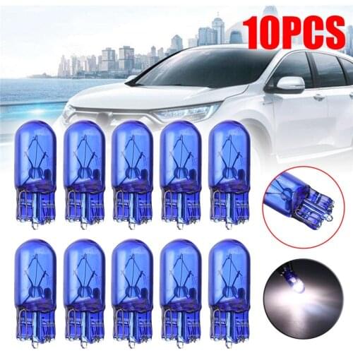 10Pcs T-10 168/W5W 5W Bulb Cool Blue White Globe Sidelight Front Headlight Bulb For Car Light Source Hot Selling