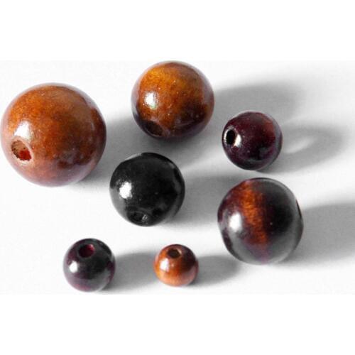 100pcs/lot Natural Ball Round Spacer Wooden Beads Eco-Friendly Wood Beads for DIY Jewelry Making Findings 4 6 8 10 12 14 16 18mm