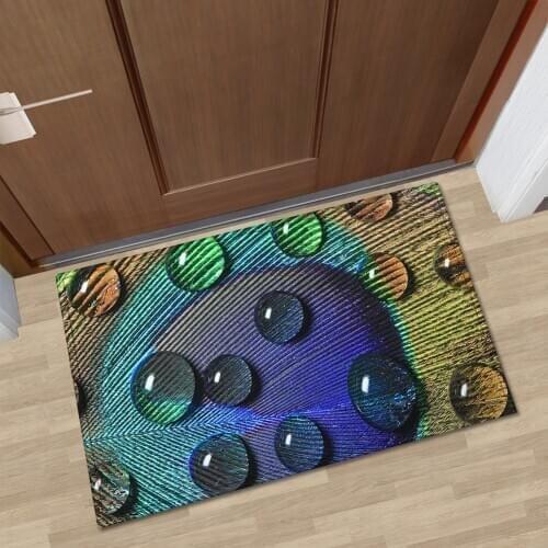 3D Printed Home Decor Floor Mats for Bedroom Living Room Soft Warm Hallway Welcome Doormat Entrance Shoes Off Mat Washable