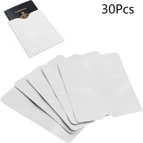5Pcs/Lot Passport Secure Sleeve Holder Anti Scan RFID Blocking Protector Cover Plastic White Soft No Zipper Car Protector