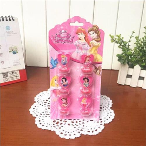 6pc/set Ariel/Snow White/Belle/Cinderella/Jasmine/Aurora Princess Seal Stamper Toys DIY Kid Birthday Party Supplies Decorations