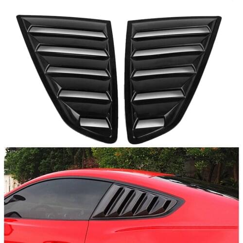 Car Side ABS Deflector Vent Window Scoop Louver Cover Trim Sticker Fit For Ford Mustang 2015 2016 2017 2018