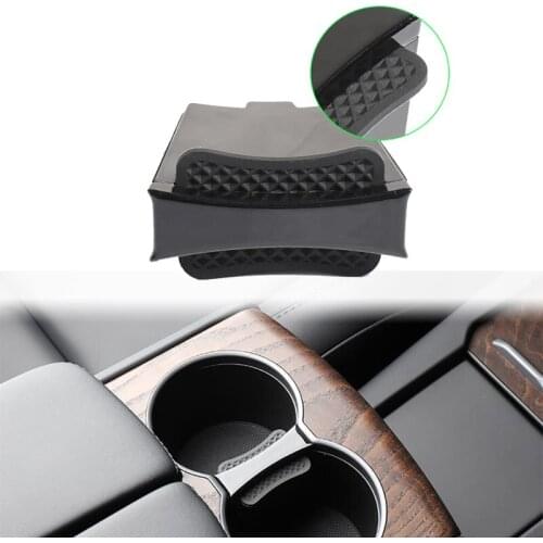 Car Drink Holder Limiter Insert Clip Slot For Tesla Model X S 2017-2021 Front Central Phone Holder Bottle Organizer Divider
