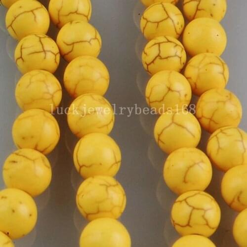 Free shipping 8mm Howlite Round Beads Strand 15.5" FG5577