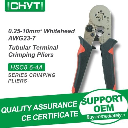 Free Shipping European Style Tubular Terminal Wiring Manual Electrician Various Colors 0.25-6mm 0.25-10mm Crimping Pliers