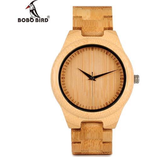 BOBO BIRD Bamboo Watch Men Japan Movement Luxury Brand Mens Watches Business watch Made of Bamboo Clock in Gift Box Dropshipping