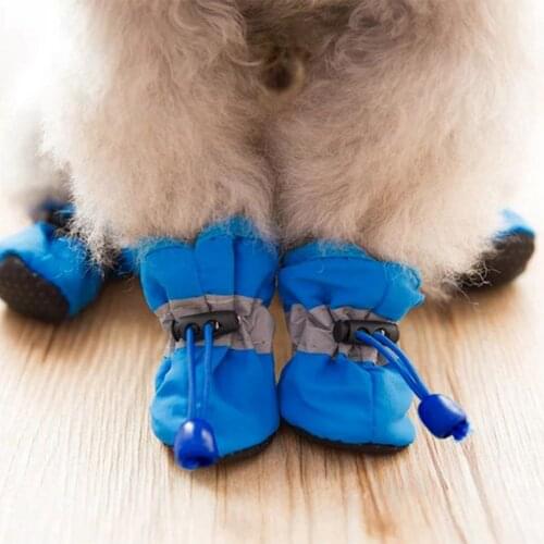4Pcs/Set Dog Boots Shoes Anti Slip Waterproof Adjustable buckle Velcro Puppy Rain Pet Cat Pet Socks Suitable for Holidays Event