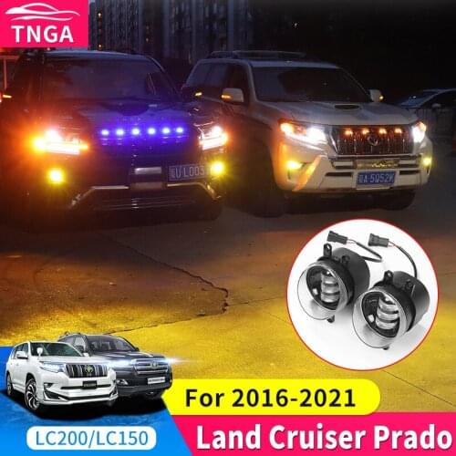 For Toyota Land Cruiser Prado 150 200 Fj150 J20 Front Fog Lamp Modification Accessories Led Gold Fog Lamp Assembly Super Bright