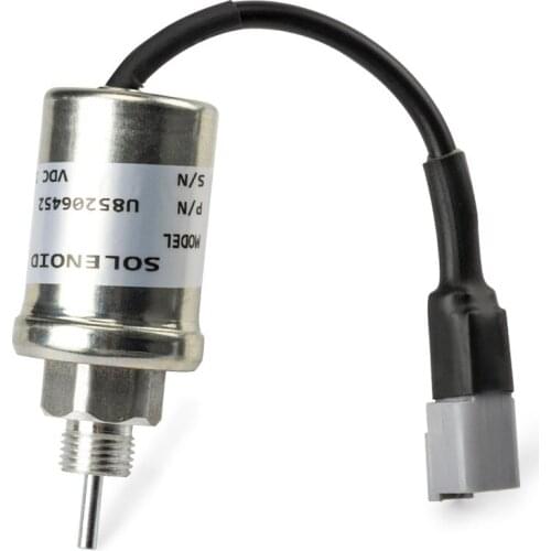 New OEM # U85206452 Electrical Shut Off Solenoid for Perkins 402D 403D 404D 404C 403C 12V Repair Part 185206452 35107U U85206450