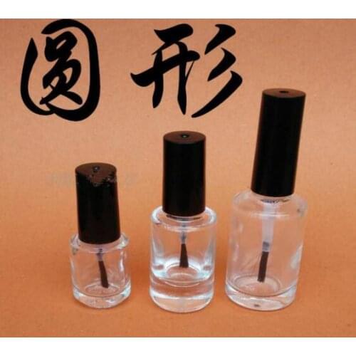 Capacity 5ml free shipping 500pcs/lot factory wholesale empty nail polish bottle bottles with black lid