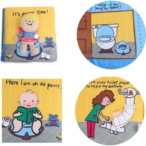 Its Bath Time Training Cognitive Baby Cloth Books Toddler Newborn Early Learning Develop Cognize Reading Toys Kids Toilet Books