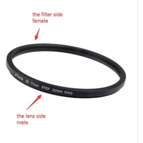 ETone 82-77mm Step Down Metal Adapter Filter Ring 82mm Lens to 77mm Accessory CN