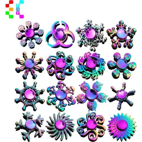 Fidget Toys Clover Colorful Antistress Hand Fidget Spinner Special Needs Spiral Decompression Toy Ease Anxiety For Kids Gifts