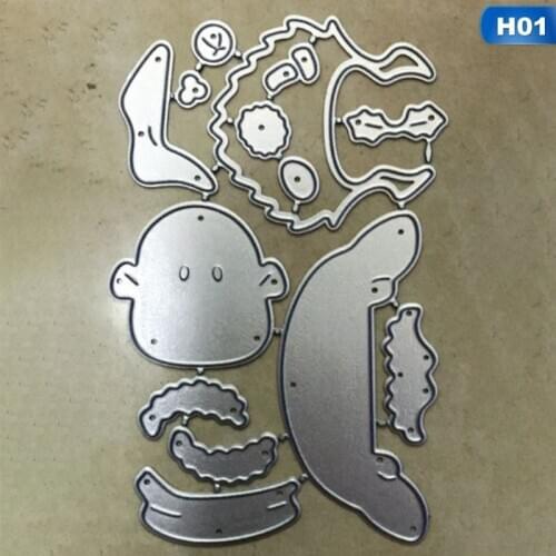 Santa Shape Metal Cutting Dies Scrapbook Card Craft Mold Diy Mold Mold Christmas Card Photo Cutting Dies