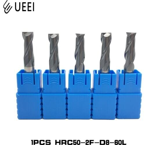 1pcs End Mill HRC50 D4-D12 60L 75L 2Flute Extra Long Solid Carbide Aluminum Cutter CNC Lathe Milling Cutter Tools