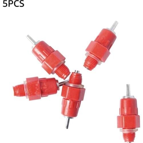 5Pcs Ball Chicken Waterer Nipple Drinkers With An Automatic Chicken Waterer Chicken Red Head Drinker