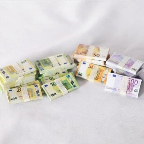 1/12 Dollhouse Miniature Euro Paper Money dollar Model Toys Accessories Toy Banknotes