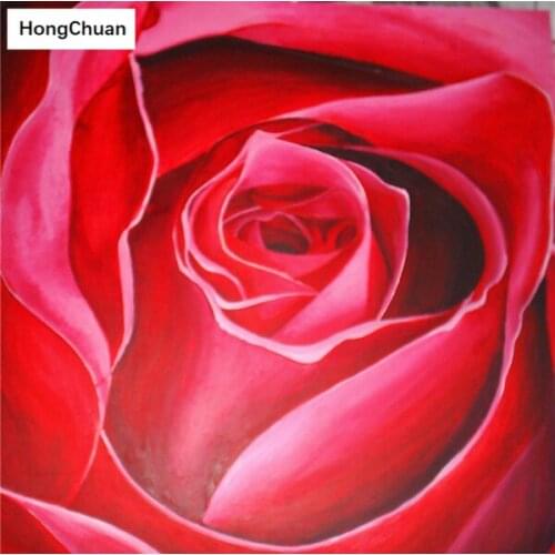 Red Rose Mural Fast Delivery 5D DIY Square/Round Diamond Painting Embroidery Mosaic Home Decoration Cross Stitch Gift New Year