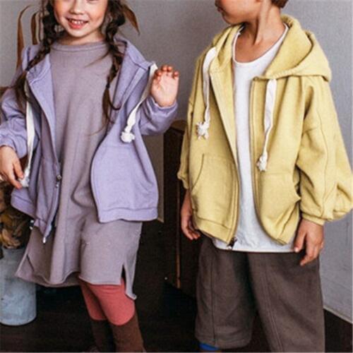 1 2 3 4 5 6 Years Kids Jackets Casual Hooded Zipper Toddler Girls Outwear Autumn Cotton Jacket for Boys Children Clothing 2019