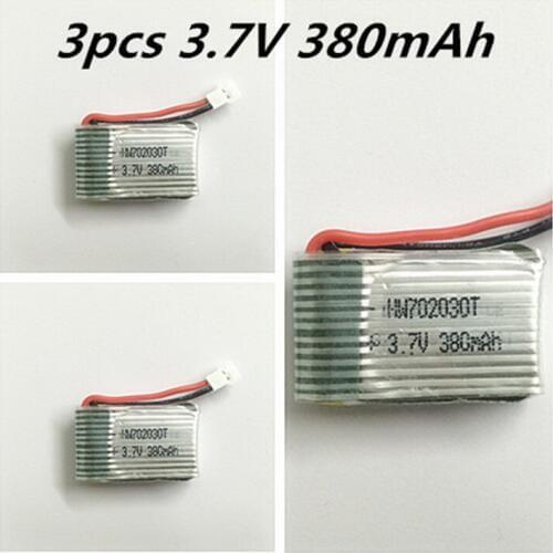 3.7V 380mAh LiPo Battery for Hubsan H107C H107L H107 U816 U816A V252 Syma X11 X11C Walkera Super Genius CP Mini JXD JXD385