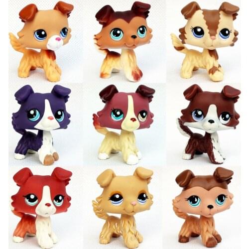LPS CAT Original pet shop toys collie dogs #1262 #1542 #1194 girls birthday gifts old original animals figures