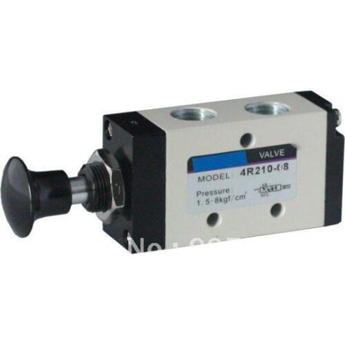 Metal 4R210-08 Solenoid Hand Draw Valve 5 Way 2 Position Hand Lever Solenoid Valve G1/4