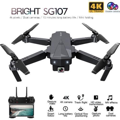 ZLRC SG107 Mini Drone with 4K WIFI 1080P FPV Camera 2.4GHZ Quadcopter Optical Flow Quadrocopter Camera Toys VS E58 E68 SG106
