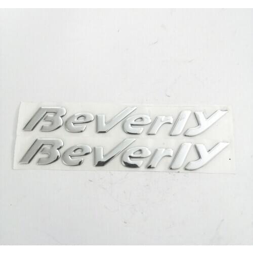 Motorcycle 3D Italian Badge Emblem Sticker Decal Kit for PIAGGIO Beverly 500 Stickers MOTO SCOOTER Sliver Color