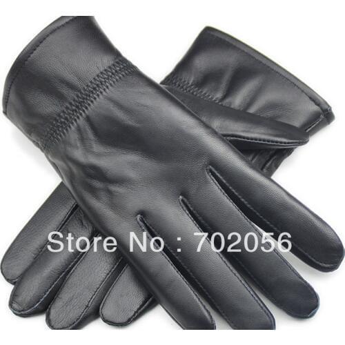 Unisex women mens Genuine Leather Gloves skin gloves LEATHER GLOVES 12 pairs/lot #3141