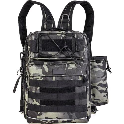 2021 New Outdoor Multi-Function Fishing Bag Sling Backpack Large Capacity Storage Bag For Fishing Camping Hiking Climbing