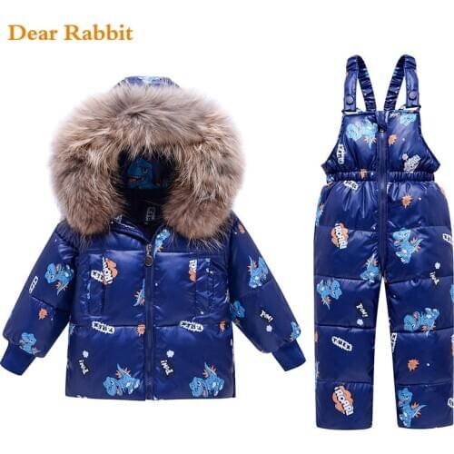 2020 NEW Cartoon dinosaur Clothing Set Baby Girl clothes boys winter down jacket jumpsuit children Thicken Warm Infant snowsuit