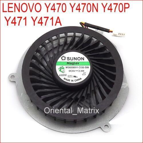 Original Brand New MG60090V1-C030-S99 DC5V 2W 4Pin For LENOVO Y470 Y470N Y470P Y471 Y471A Laptop CPU Cooler Fan