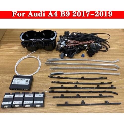 Car ambient light For Audi A4 B9 2017-2019 30 Colors Auto Contour Handle Lamp decorative Atmosphere LED Strip door contour light