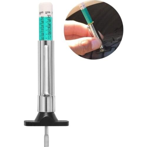 Car Tyre Tire Tread Auto Depth Thickness Gauge Meter 25MM Measuring Pen Color Coded Digital Caliper Monitoring Tool