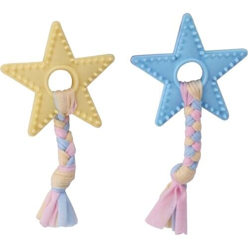 Small Large Dog Supplies Health Toys Dog Toys Tooth Brush Bite-Resistant Five Point Star Pet Dog Chew Toys Cleaning Tooth