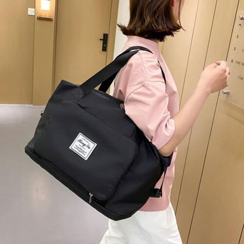 Waterproof Sports Fitness Bag Adjustable Gym Yoga Bag Big Travel Duffle Handbag For Women 2021 Weekend Traveling Bag