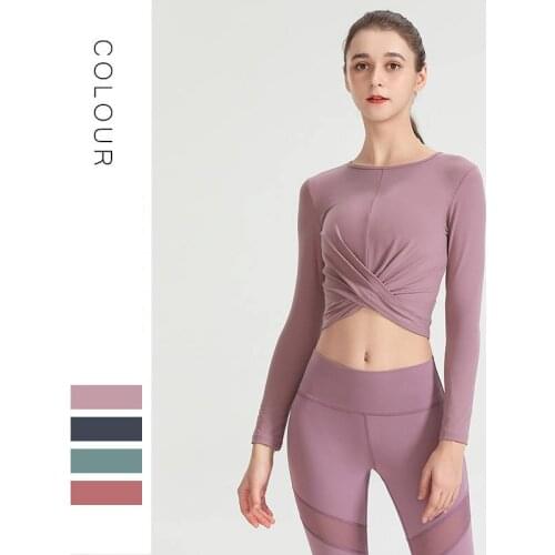 Women Fitness Tops Workout Training Exercise Gym T Shirts Sport Body Building Yoga Clothing Running Hiking Long Sleeve Tee 0016