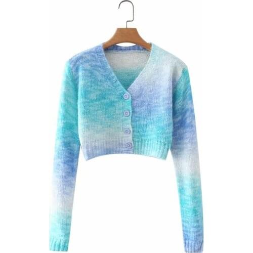 Knit cardigan sweater women autumn knitted short cardigan long sleeve v neck slim sweater casual sexy knit blouse